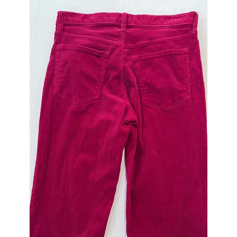 Banana Republic Mens Red Corduroy High Rise Straight‎ Pants Size 30x30 (tag 27L)